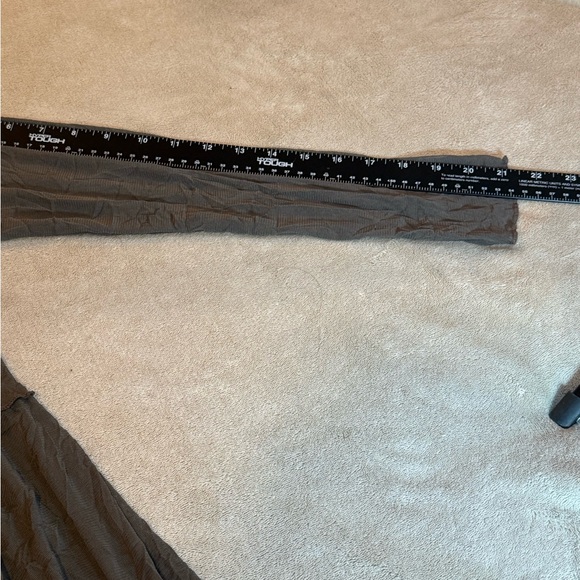 Comfy USA Greenish Gray Crinkle Long Sleeve Sheer Fairy Whimsy Goth Tunic Sz S - Picture 7 of 10